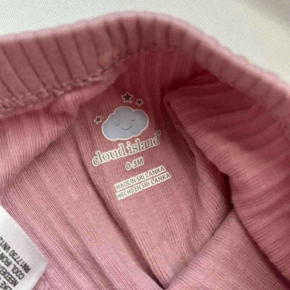 Pink baby outfit set